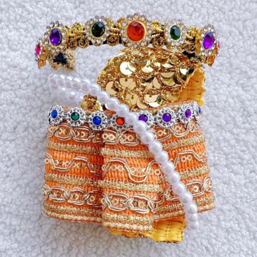 Geeignet für 17 cm trendige Puppen-Kimono, Hanfu Court, ethnische Kleidung, Schuhe (Orange Thai) von Generic