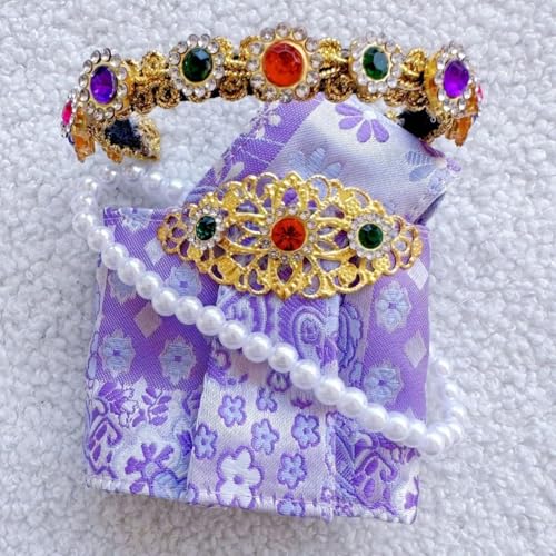 Geeignet für 17 cm trendige Puppen-Kimono, Hanfu Court, ethnische Kleidung, Schuhe (elegante lila thailändische Kleidung) von Generic