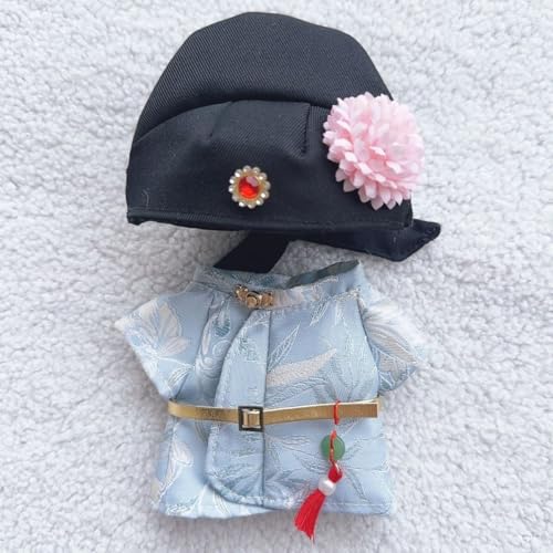 Geeignet für 17 cm trendige Puppen-Kimono, Hanfu Court, ethnische Kleidung, Schuhe (elegantes Blau) von Generic