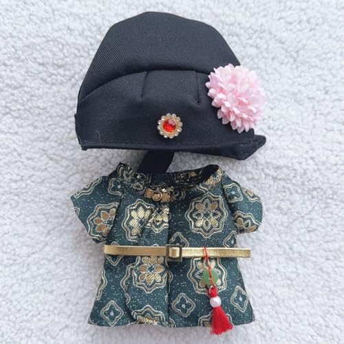 Geeignet für 17 cm trendige Puppen-Kimono, Hanfu Court, ethnische Kleidung, Schuhe (geometrische Blume) von Generic