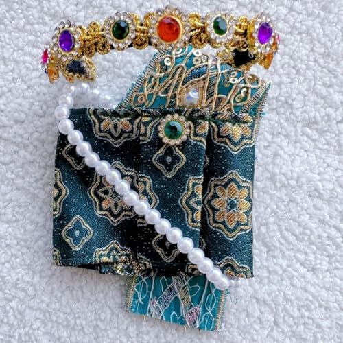 Geeignet für 17 cm trendige Puppen-Kimono, Hanfu Court, ethnische Kleidung, Schuhe (geometrische Blume, thailändische Kleidung) von Generic