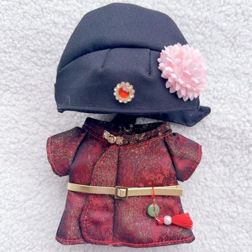 Geeignet für 17 cm trendige Puppen-Kimono, Hanfu Court, ethnische Kleidung, Schuhe (goldrot) von Generic