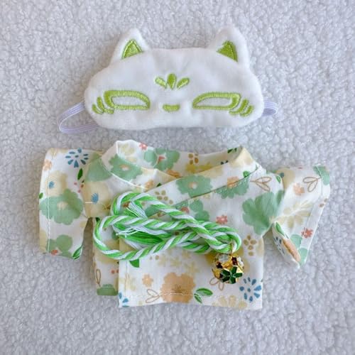 Geeignet für 17 cm trendige Puppen-Kimono, Hanfu Court, ethnische Kleidung, Schuhe (grüner frischer Kimono) von Generic