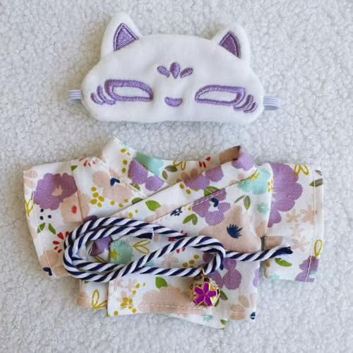 Geeignet für 17 cm trendige Puppen-Kimono, Hanfu Court, ethnische Kleidung, Schuhe (lila frischer Kimono) von Generic