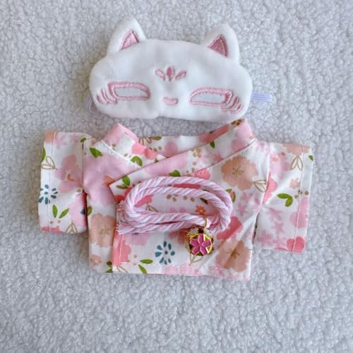 Geeignet für 17 cm trendige Puppen-Kimono, Hanfu Court, ethnische Kleidung, Schuhe (rosa, klein, frischer Kimono) von Generic