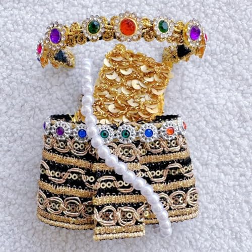 Geeignet für 17 cm trendige Puppen-Kimono, Hanfu Court, ethnische Kleidung, Schuhe (schwarz thailändisch) von Generic