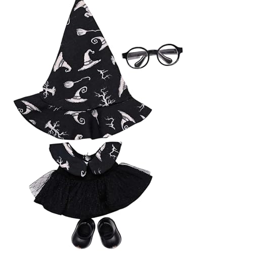 Geeignet für 17 cm trendige Puppenkleidung, Hosen, Röcke, Brillen, Hüte, Schuhe, Kopfhörer-Zubehör (万 / 节黑色眼 ) von Generic