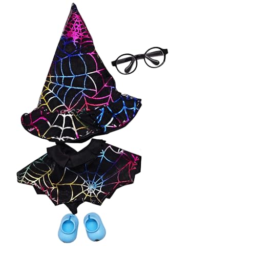 Geeignet für 17 cm trendige Puppenkleidung, Hosen, Röcke, Brillen, Hüte, Schuhe, Kopfhörer-Zubehör (Halloween-Netzbrille) von Generic