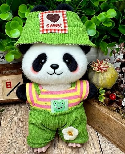 Geeignet für 17 cm trendige Puppenkleidung, Hosen und Hüte (ohne Schuhe) (kleiner grüner Frosch) von Generic