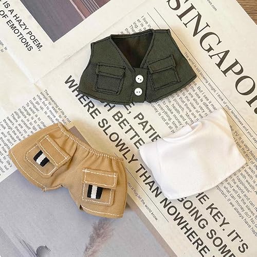 Geeignet für 17 cm trendige Puppenkleidung, Hüte, Hosen, Accessoires (Pocket Gentleman (Weste + T-Shirt + Hose)) von Generic