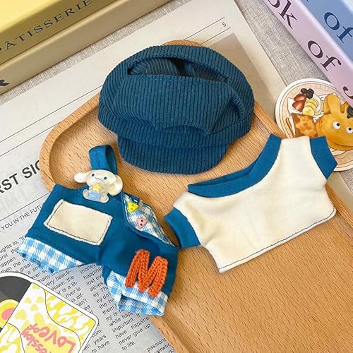 Geeignet für 17 cm trendige Puppenkleidung, Hüte, Hosen, Accessoires (kleiner Navigator (Kappe + T-Shirt + Overalls)) von Generic