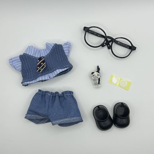 Geeignet für 17 cm trendige Puppenkleidung, Hüte, Hosen, Schuhe, Brillen (Blue Academy) von Generic