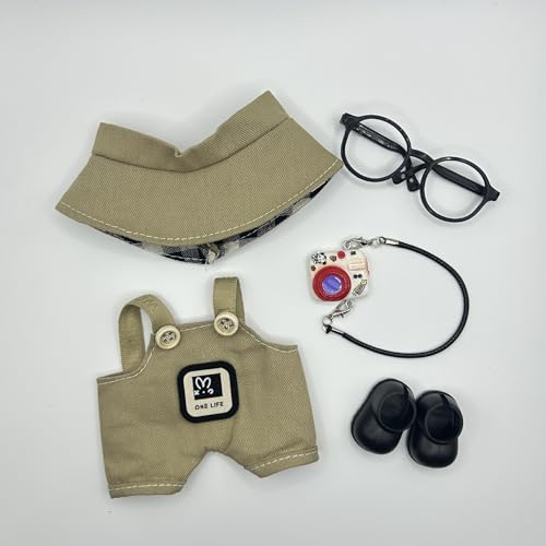 Geeignet für 17 cm trendige Puppenkleidung, Hüte, Hosen, Schuhe, Brillen (Full Khaki) von Generic