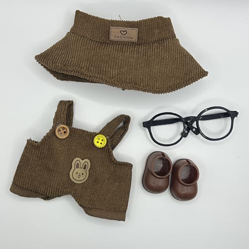 Geeignet für 17 cm trendige Puppenkleidung, Hüte, Hosen, Schuhe, Brillen (braun für alle Kombinationen) von Generic