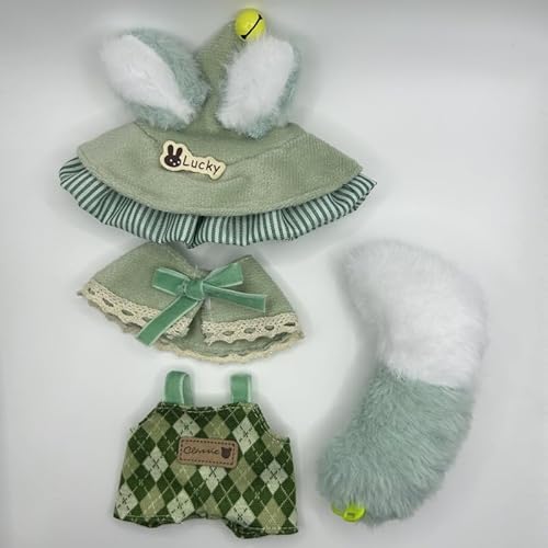 Geeignet für 17 cm trendige Puppenkleidung, Hüte, Hosen, Schuhe, Brillen (grüne Elfe) von Generic