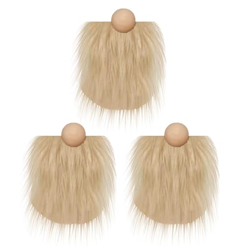 Gefälschter Whitebeard, Kostümbart, Vistaprint Synthetic Fell White GNOME Fake Bart, 3pcs Leichtes weiches Ostergeschenk Ornamente Valentinstag Spring Easter St. Patrick's Day Farm House Sommer von Generic