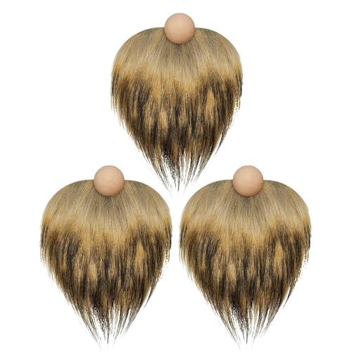 Gefälschter Whitebeard, Kostümbart, Vistaprint Synthetic Fell White GNOME Fake Bart, 3pcs Leichtes weiches Ostergeschenk Ornamente Valentinstag Spring Easter St. Patrick's Day Farm House Sommer von Generic
