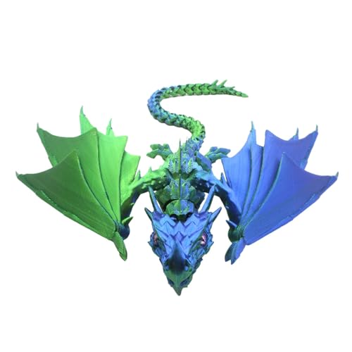 Geflügelter Drache von, gelenkiger Drache gedruckt in | Gedrucktes Spielzeug - Drachen-bewegliche Gelenk-Wohnkultur Kreatives Spielzeug für Sammler von Drachenliebhabern Geflügelter Drache von, gelenkiger Drache gedruckt in | Gedrucktes Spielzeug - Drachen-bewegliche Gelenk-Wohnkultur Kreatives Spielzeug für Sammler von Drachenliebhabern von Generic