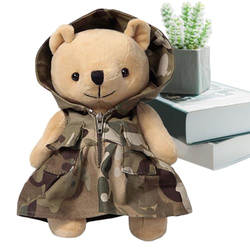 Gefüllte Bären Plüsch, Tarnbär Puppe | Niedlicher Camouflage-Plüschbär 7,87 Zoll - Dekokissen zum Sammeln, Stofftier, abnehmbares Plüschtier für Sofa, Couch, Bett, Auto-Innendekoration Gefüllte Bären Plüsch, Tarnbär Puppe | Niedlicher Camouflage-Plüschbär 7,87 Zoll - Dekokissen zum Sammeln, Stofftier, abnehmbares Plüschtier für Sofa, Couch, Bett, Auto-Innendekoration von Generic