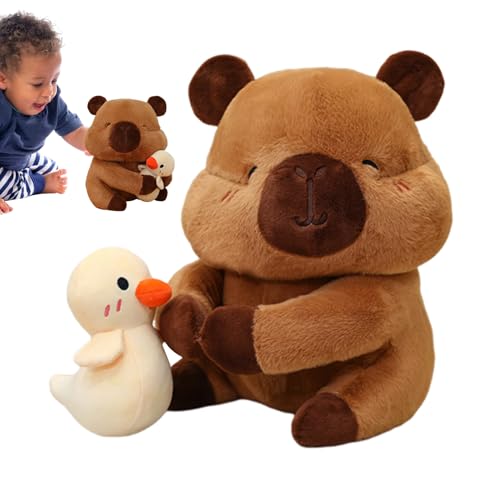 Gefüllte Capybara - weiche Capybara Plüsch umarmen gelbe Ente | 11.81in Cartoon Kinder Schlaf Komfort Puppen Meerschweinchen Kissen für Kleinkind Kinder Mädchen Schlafen Gefüllte Capybara - weiche Capybara Plüsch umarmen gelbe Ente | 11.81in Cartoon Kinder Schlaf Komfort Puppen Meerschweinchen Kissen für Kleinkind Kinder Mädchen Schlafen von Generic