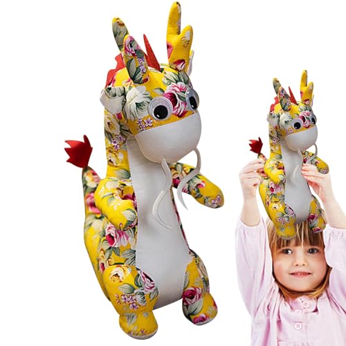 Gefüllte Drachen Plüschspielzeug, Drachen Plüschtier - Drachendesign Plüschpuppe, süßes Spielzeug, exquisite Plüsch und umarmbare, sammelbare Plüschpuppe für Kinder, Erwachsene von Generic