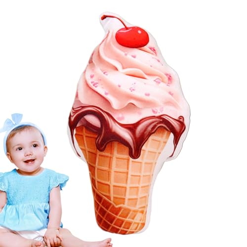 Gefüllte Eiscreme-Eistüte, Plüschpuppe mit bedrucktem Eistüte, Kissen zum Umarmen, kuscheliges Eiscreme-Zubehör für Bett, Salz Gefüllte Eiscreme-Eistüte, Plüschpuppe mit bedrucktem Eistüte, Kissen zum Umarmen, kuscheliges Eiscreme-Zubehör für Bett, Salz von Generic