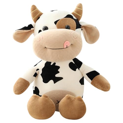 Gefüllte Kuhplüsch - Weiches Kuhplüschspielzeug, entzückende Tierpuppe | Kreative Plüschkühe Figur, Schlafzimmer süßes, Kinder gefülltes Tiergeschenk für Mädchen von Generic