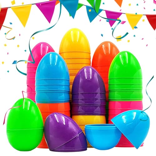 Gefüllte Ostereier - Spielzeug für Ostereier füllbar 50 Stcs Ostereier Schale, falsche Eier, Ostereier Spielzeug für Osterfeier Gefüllte Ostereier - Spielzeug für Ostereier füllbar 50 Stcs Ostereier Schale, falsche Eier, Ostereier Spielzeug für Osterfeier von Generic