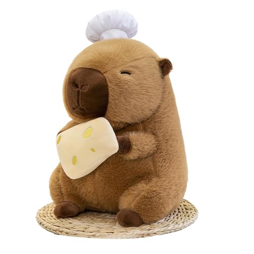 Gefüllter Capybara-Plüschtier - Weiches Capybara-Tier, großes realistisches Spielzeug | Entzückendes Capybara Vollplüschtier, Riesenweiches Spielzeug, Mond Capybara Plüschkissen von Generic