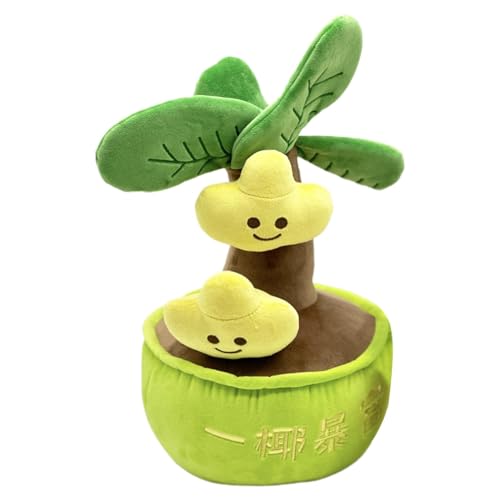 Gefülltes Töpfchen, gefülltes Plüschtier im Topf | kuschelige Begleitung Money Tree | Niedliches Plüschtier in Form eines Blumentopfs, Cartoon-Plüschspielzeug, weiches Kissen für von Generic