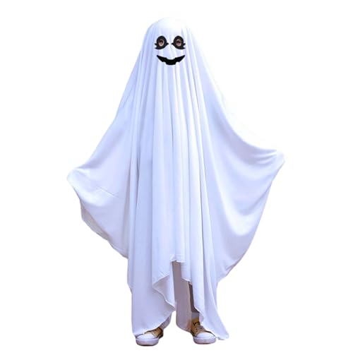 Geister Weiß Umhang,Halloween Kostüm Unisex,Geisterumhang WeißEs Cape Gruseliges Cosplay Kapuzenumhang Umhang Vintage Mittelalter Kostüm Für Erwachsene Kinder Halloween Süßes Oder Saures Geister Weiß Umhang,Halloween Kostüm Unisex,Geisterumhang WeißEs Cape Gruseliges Cosplay Kapuzenumhang Umhang Vintage Mittelalter Kostüm Für Erwachsene Kinder Halloween Süßes Oder Saures von Generic