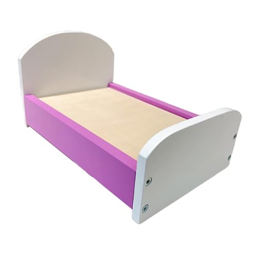 Generic 1/12 Skala Dollhouse Bett Dekoration Accessoire Dollhouse Möbel Miniatur -Einzelbett für Schlafzimmer, Lila Generic 1/12 Skala Dollhouse Bett Dekoration Accessoire Dollhouse Möbel Miniatur -Einzelbett für Schlafzimmer, Lila von HuadaXtai