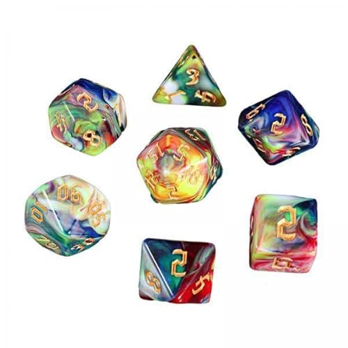 Generic 2X 7pcs D4 D20 Acryl Dices Brettspiel, Polyedrale Dices Setzen Mehrseitige Dices Unterhaltungsspiele für Rollenspiele von Generic