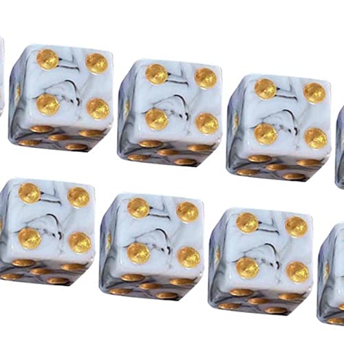 Generic 2X Acryl Sechsseitig Dices Set Toys 16mm Undurchsichtig für RPG Mathematikunterricht Weiß von Generic