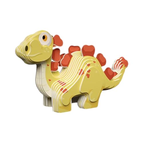 Generic 3D-Dinosaurier-Puzzle,Dinosaurier-Puzzle,3D-Dinosaurier-Papierpuzzlespielzeug - Papier-Tierpuzzle, pädagogisches Lernspielzeug, Hand-Auge-Koordinationstraining, Vorschulaktivitäten, Bausteine von Generic
