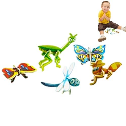 Generic 3D-Tierpuzzle für Erwachsene, 3D-Tierpuzzle für Kinder, Pädagogische Dinosaurier-Puzzles 10 Stück, Tier-Montagemodellbausätze, Bastel-Denksportaufgaben, STEM-Puzzlespielzeug für Kinder und von Generic