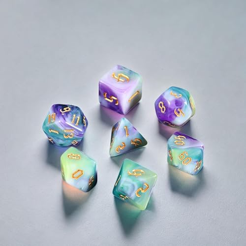 Generic 3X 7pcs D4 D20 Acryl Dices Brettspiel, Polyedrale Dices Setzen Mehrseitige Dices Entertainment Toys für Rollenspiele von Generic