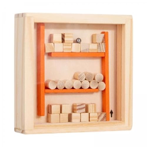 Generic 3X Hölzernes Brettspiel, Balance Lernspielzeug, Marmorlabyrinth, Aktivitätsbrett für Erwachsene von Generic