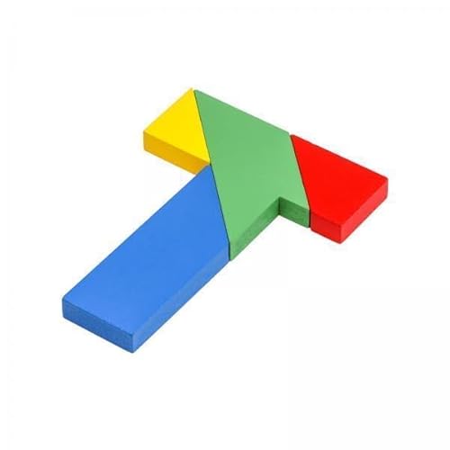 Generic 3X T Förmiges Puzzle Aus Holz, IQ Spiel, Puzzle, Bunte Motorik Holzpuzzle Spiele, Taschenpuzzle für Den Kindergarten von Generic
