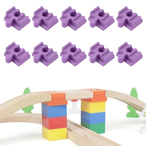 Generic 4X 10x Holzeisenbahn Schienenzubehör, Schienenverbinder, Pädagogisches Spaßspielzeug Generic 4X 10x Holzeisenbahn Schienenzubehör, Schienenverbinder, Pädagogisches Spaßspielzeug von Generic