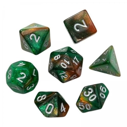 Generic 4X 7 Stücke Acryl Zähne, D4 ​​D10 D12 D20 Bar Spielzeug, Mehrseitige Würfel, Polyedrische Würfel, Die für Rollenspiele, RPG Kartenspiele von Generic