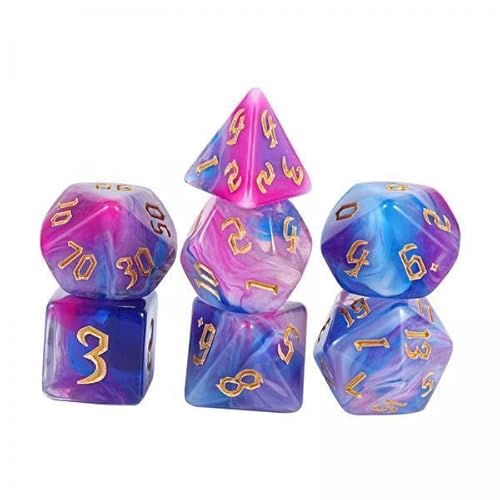 Generic 4X 7pcs D4 D20 Acryl Dices Brettspiel, Polyedral Dices Setzen Mehrseitige Dices Unterhaltungsspielzeuge für Rollenspiele von Generic