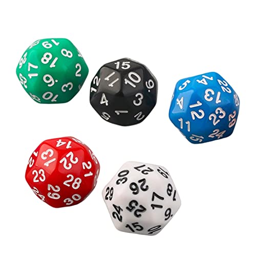 5 Stück Rollenspiel RPG Spielwürfel mit 30 Seiten für Tabletop Spiele von Generic