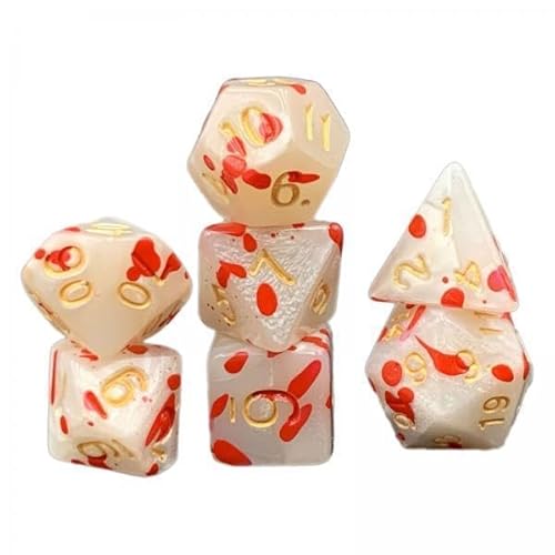 Generic 5X 7X Polyedrale Würfel, Party Dices Spiele, Tragbare Dauerhafte Rollenspiele Würfel für Tabletop Game von Generic