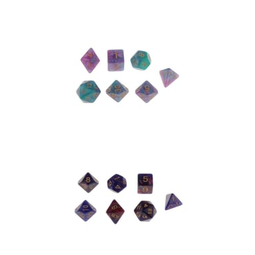 Generic 60 Stück Zehnseitige Acrylwürfel für Und Brettspiele, Mehrfarbig, 10-25mm von Generic