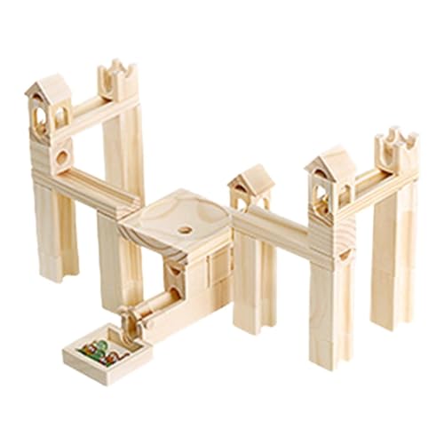 Generic 60x Murmelbahn Holzset Holzbausteine Spielzeug für Kinder Im Vorschulalter Generic 60x Murmelbahn Holzset Holzbausteine Spielzeug für Kinder Im Vorschulalter von Generic