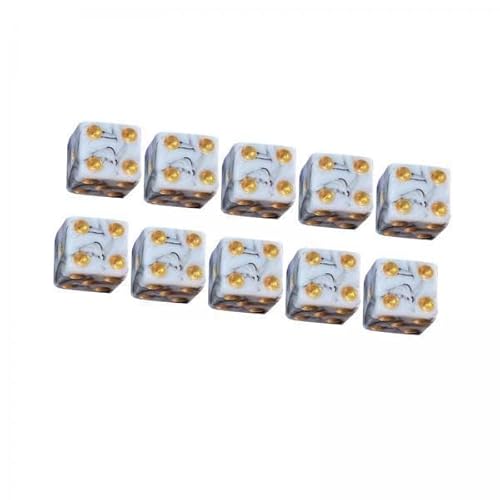 Generic 6X Acryl Sechsseitig Dices Setzen Spielzeug 16mm Undurchsichtig für RPG Mathematikunterricht White von Generic