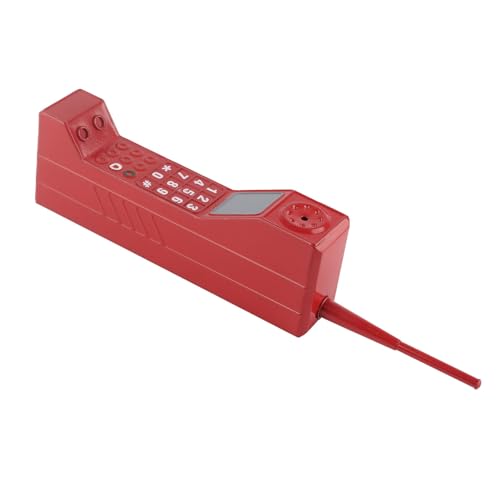 Generic Altmodische Simulation Fotografische Requisiten Vintage -Mobiltelefon Ornament 31,5 cm Leicht und Tragbar, Ideal für Wohnkultur und Vintage Mode Accessoires Eisen (Rot) von Generic