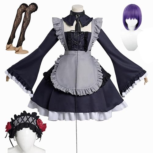Generic Anime My Dress Up Darling Cosplay Kostüm Marin Kitagawa Kuroe Shizuku Lolita Maid Kleid Outfits Halloween Karneval Uniform Anzug, XXL von Generic
