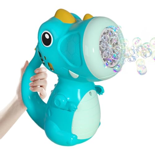 Generic Automatische Seifenblasenmaschine für Kinder,Dinosaurier-Sprudelmaschine | Seifenblasenmaschine mit Licht und Musik | Sommerliches Outdoor-Blasenstab-Spielzeug für Jungen und Mädchen mit von Generic